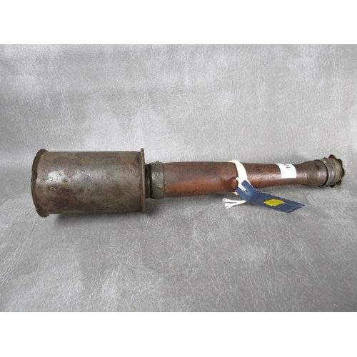 109 - A GERMAN MODEL 1916 INERT STICK GRENADE, retaining belt hook and end cap, marked to wooden grip '5½ ... 