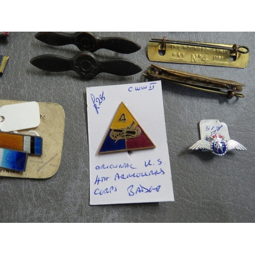 172 - A QUANTITY OF MISCELLANEOUS BADGES, to include Australia R.A.F. cap and w prop badges, a Victorian C... 