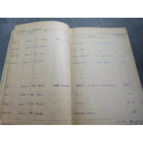 178 - A WWII RAF LANCASTER GUNNER LOGBOOK - SERGEANT A. BELL, filled in from August 1944 to July 1945. An ... 