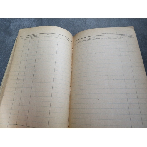 178 - A WWII RAF LANCASTER GUNNER LOGBOOK - SERGEANT A. BELL, filled in from August 1944 to July 1945. An ... 