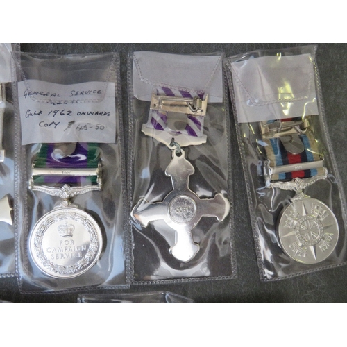 197 - A COLLECTION OF REPLICA MEDALS, to include gallantry and campaign types (10)