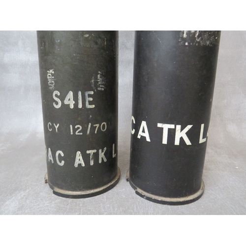 240 - TWO 84mm BRITISH ANTI-TANK PRACTICE ROUNDS (2)