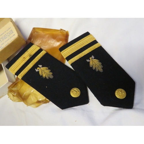 251 - A ROYAL YACHT SHIRT, a HMS Speaker pennant, US navy shoulder board etc