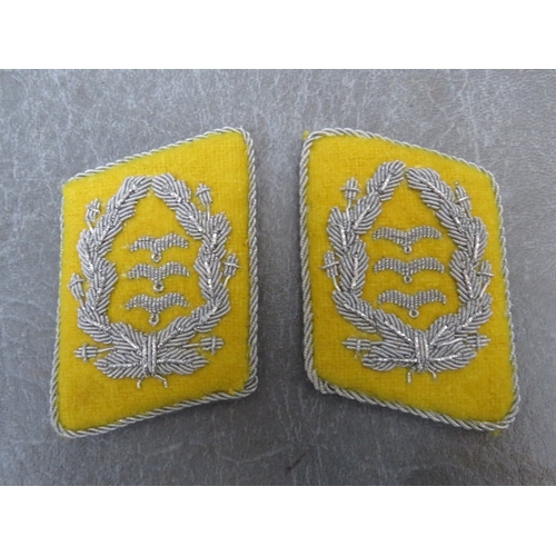 264 - TWO PAIRS OF WW2 LUFTWAFFE OFFICERS COLLAR TABS, yellow ground