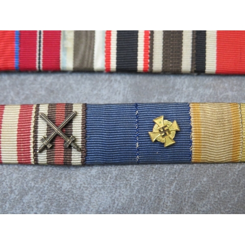 288 - A GERMAN 1914-1918 HONOUR CROSS, Prussia 1847 medal and two bars of German ribbons