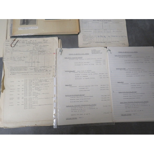 298 - A FILE OF DOCUMENTS, PHOTOGRPAHS AND RESEARCH RELATING TO CLIFFORD JOHN HARRIS ROYAL NAVY 1938-1946,... 