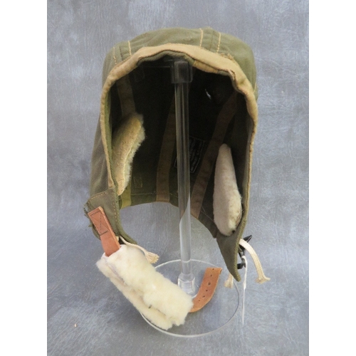 320 - A US ARMY AIR CORPS FLYING HELMET A.9., and a pair of ear protectors