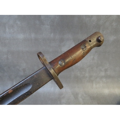 368 - BRITISH 1907 PATTERN BAYONET (LACKING SCABBARD), along with a French 19th century bayonet A/F (2)