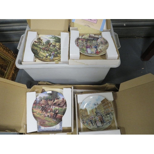 100 - Two trays of collectors plates to include Bradex