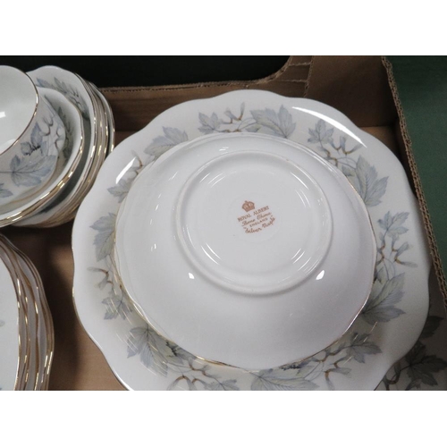 109 - A tray of Royal Albert Maple tea and dinner ware