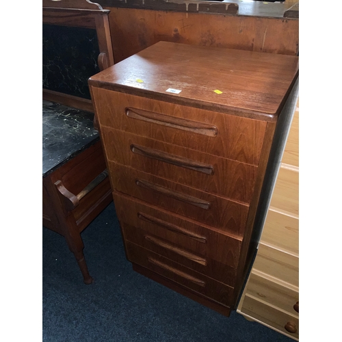 782 - A mid century teak six drawer chest possibly G-Plan