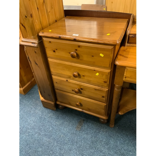 795 - A pine Ducal corner cabinet and a pine four drawer chest. (2)