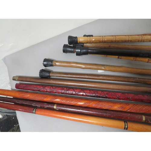 310 - A collection of assorted walking sticks