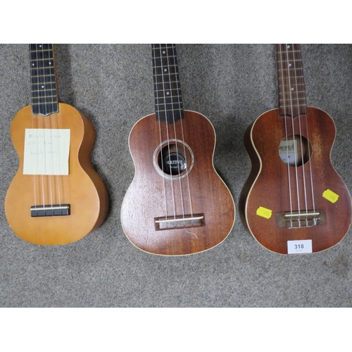 318 - Three ukuleles