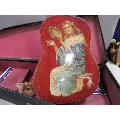 311 - A vintage Cathedral Strings hand painted boxed Mandolin