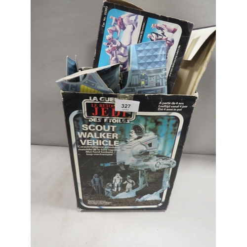 327 - A boxed star wars scout walker vehicle