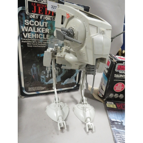 327 - A boxed star wars scout walker vehicle