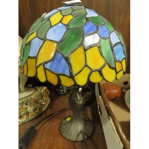 347 - A modern tiffany style lamp