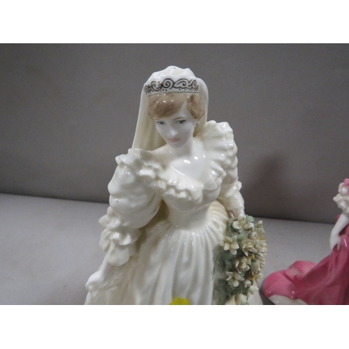 367 - A collection of four Coalport figurines to include Diana Princess of Wales