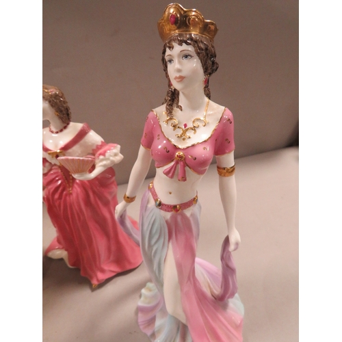 367 - A collection of four Coalport figurines to include Diana Princess of Wales