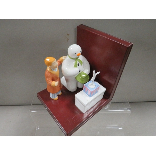 378 - A boxed Coalport bookend 'The Snowman'