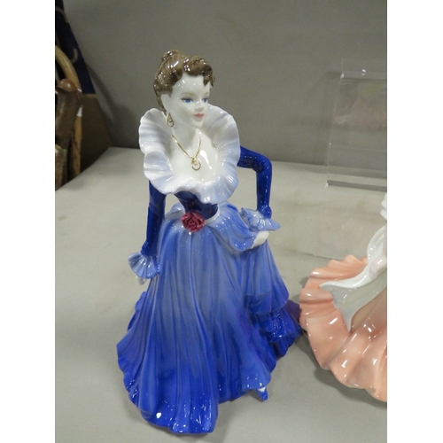 388 - Four Coalport figurines to include Dearest Rose