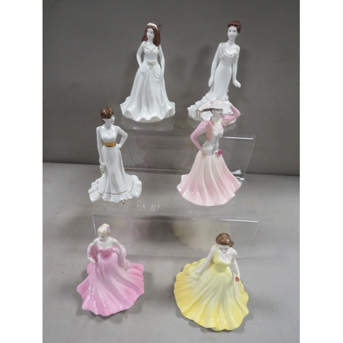 391 - A collection of six Coalport Miniature figurines