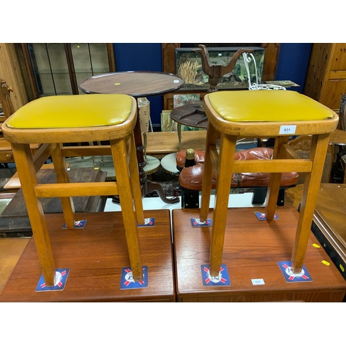 831 - A pair of retro kitchen stools