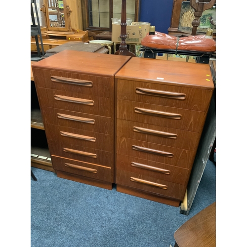 832 - A pair of mid century G-Plan teak chest of drawers (2)