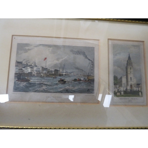 22 - Two framed architectural engravings