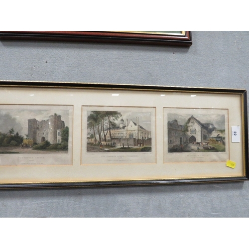 22 - Two framed architectural engravings