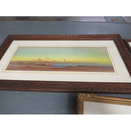 43 - Four framed 19th century watercolours of Middle Eastern scenes, signed by various artists