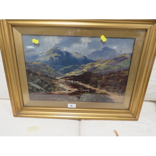 56 - A P Goadby oil on canvas mountainous landscape