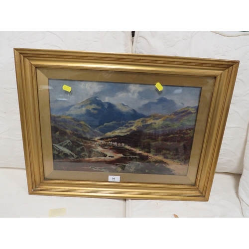 56 - A P Goadby oil on canvas mountainous landscape