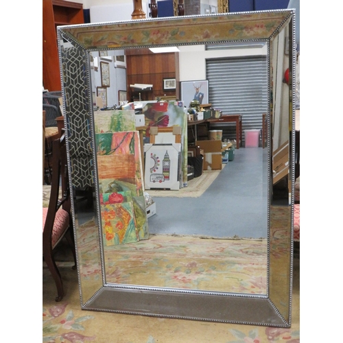 847 - A large modern rectangular mirror - 123 x 93 cm