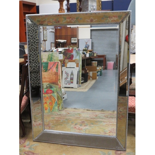 847 - A large modern rectangular mirror - 123 x 93 cm