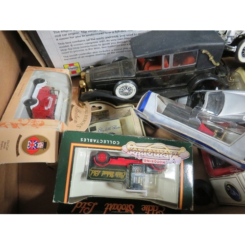 167 - A tray of die cast cars, Triang truck etc.