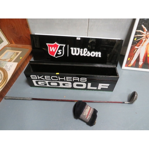 23 - Two point of sale / advertising golf signs, comprising Wilson Staff golf sign and a Skechers golf si... 