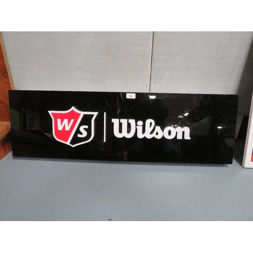 23 - Two point of sale / advertising golf signs, comprising Wilson Staff golf sign and a Skechers golf si... 