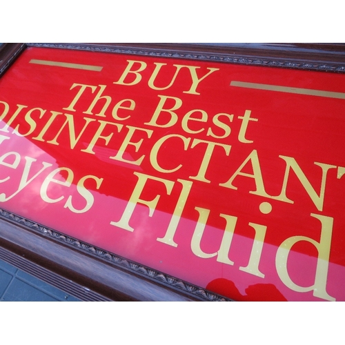 43 - A glass fronted Jeyes Fluid Disinfectant advertising sign