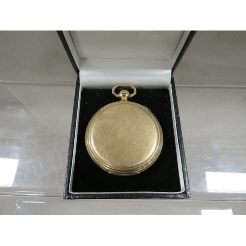 335 - A gents antique rolled gold pocket watch by T. Russar