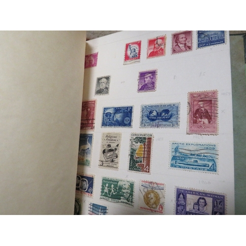 101 - Eleven stamp albums/stock books containing world stamps together with two empty albums/stock books