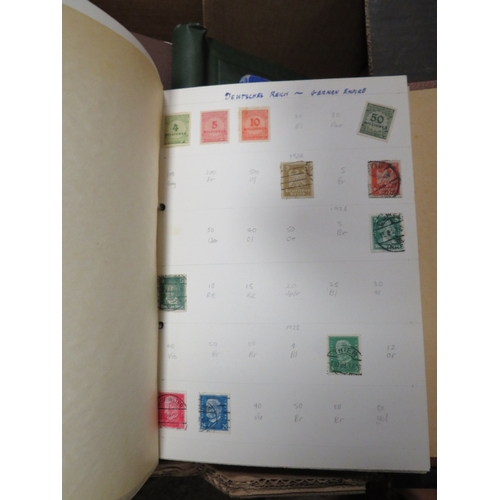 103 - Ten vintage stamp albums/stock books to include rare album of USA stamps from 1850's onwards, anothe... 