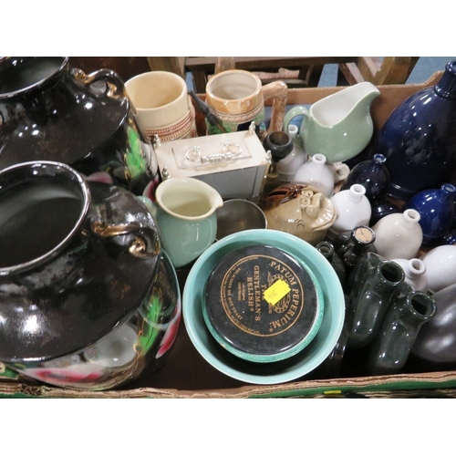 149 - Four trays of mixed china and ceramics to include Minton, Denby, Wedgwood etc