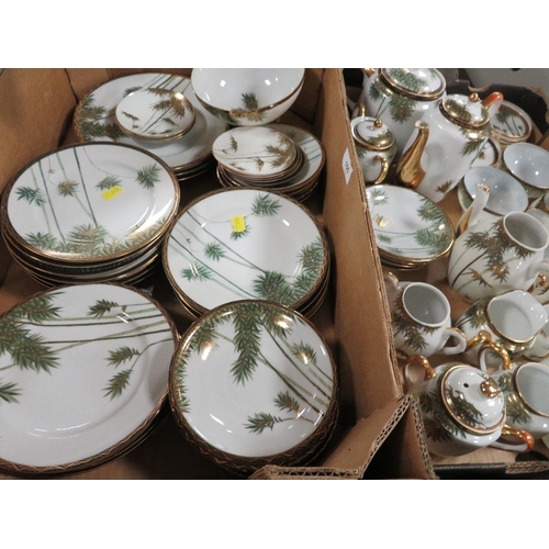 155 - Two trays of Japanese tea/dinner ware