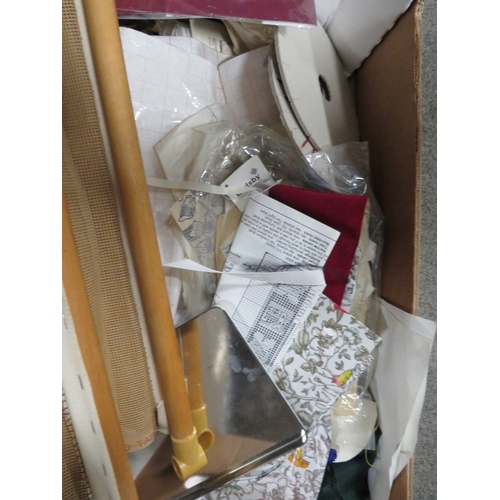 163 - Two boxes of mixed sewing items