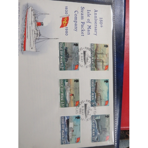 179 - Two albums of first day covers mainly 1970's/1980's together with an album of world stamps and a box... 