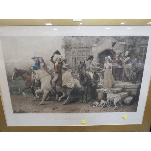 18 - A large ILKA LASSIE HAS HER LADDIE' print together with another large modern gilt framed print (2)