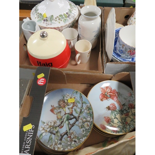 180 - Three trays of assorted ceramics etc to include a Royal Worcester Lavinia lidded taurine and a small... 