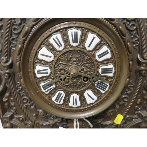 217 - A C. 1890 french wall clock, in the renaissance revival taste